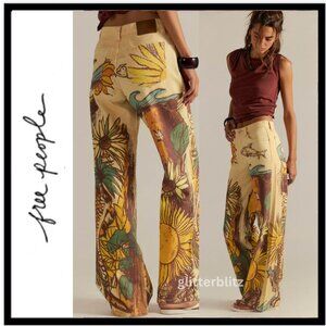 Free People "We The Free Tinsley" Printed Jeans
